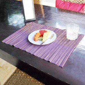 ランチョンマット おしゃれ アジアン ランチョン モダン 天然素材 バリ雑貨 アジアン雑貨 パープル...