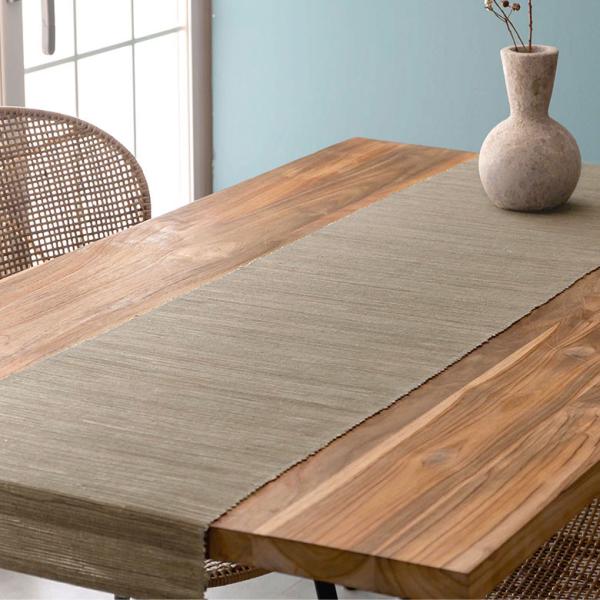 テーブルランナー ウォーターヒヤシンス製 テーブルセンター クロス グレー アジアン エスニック 1...