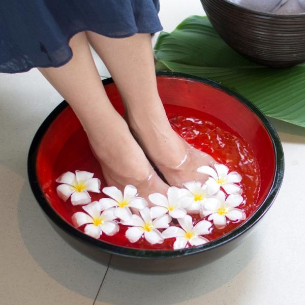 アジアン雑貨 ウッドの赤いスパボウル 丸型 アジア工房 10949