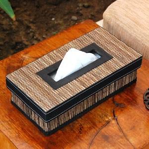 パームリディで編まれた折り畳みティッシュケースカバー アジア工房 11360
