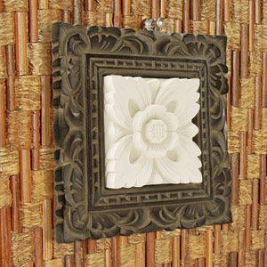 オブジェ アジアンオブジェ 置物 木彫り プリミティブディスク バリ