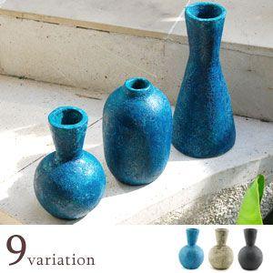 アンティーク調フラワーベース 3型3色展開 アジア工房 1155