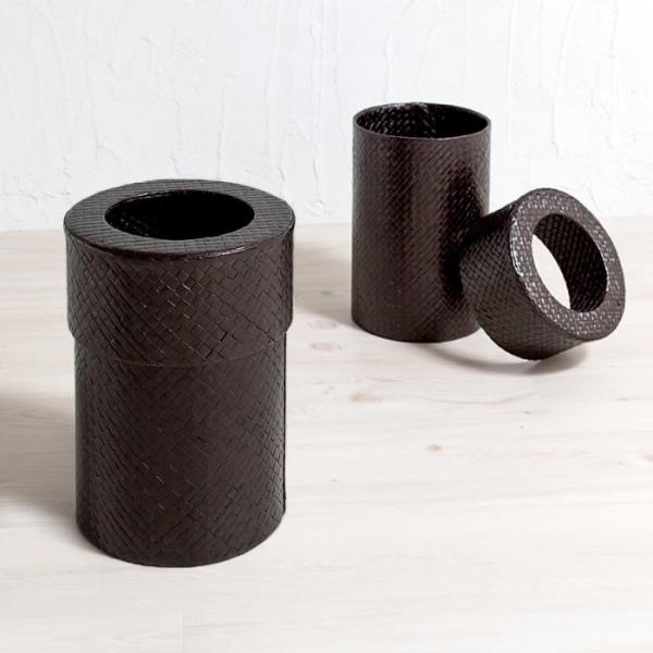 ゴミ箱 おしゃれ フタ付き ダストボックス くずかご 蓋付き 丸型 円形 丸い モダン アジアン 見...