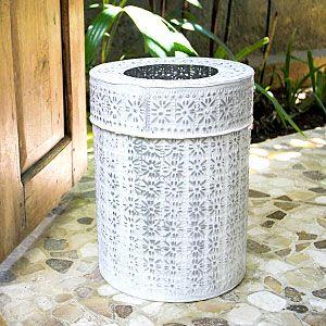 アルミ製インナー付きゴミ箱 ラウンド型 ホワイト アジア工房 11931-wh