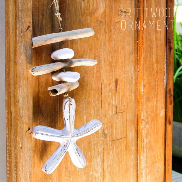 オーナメント 壁飾り 流木 ヒトデ ショート ビーチ 西海岸 男前 アジア工房 12271