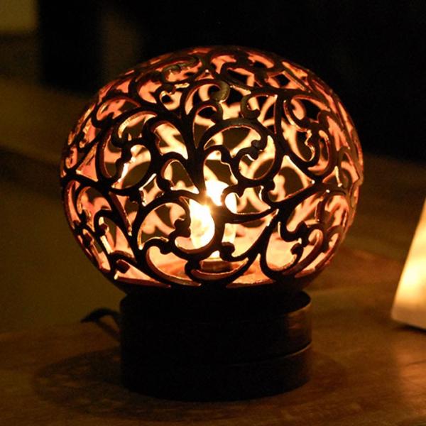 ココナッツボールランプ ガムランモチーフ アジア工房 12731