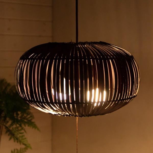 ペンダントライト 照明 吊り下げ バンブー製 竹 直径約40cm アジアン バリ雑貨 天井照明 おし...
