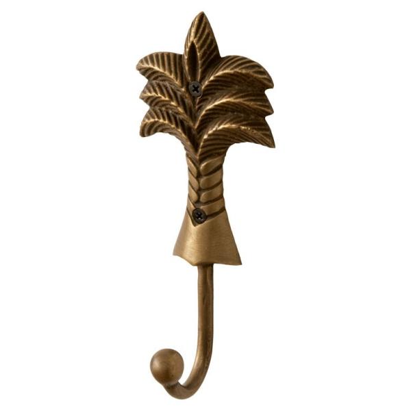 フック 壁掛け ウォール フック パームツリー型 Mサイズ アンティーク風 真鍮 木ネジ付 壁フック...