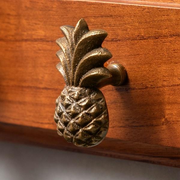 取っ手 ドアノブ 真鍮製 パイナップル型 Sサイズ 幅2.5cm 高さ4.5cm アンティーク風  ...