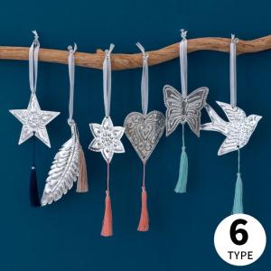 クリスマス オーナメント 壁飾り シルバー タッセル付き