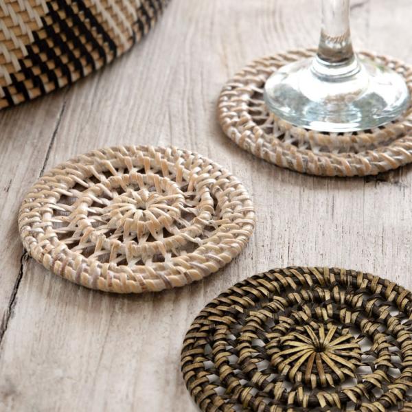 コースター おしゃれ 丸型 ラウンド ナチュラル モダン アジアン 1枚 キッチン用品 テーブルウェ...