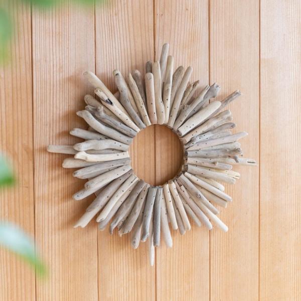 クリスマスリース ウッドリース 壁掛け ウォールデコレーション リース 流木 オブジェ クリスマス ...