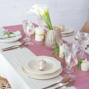 テーブルランナー ウォーターヒヤシンス コット...の詳細画像4