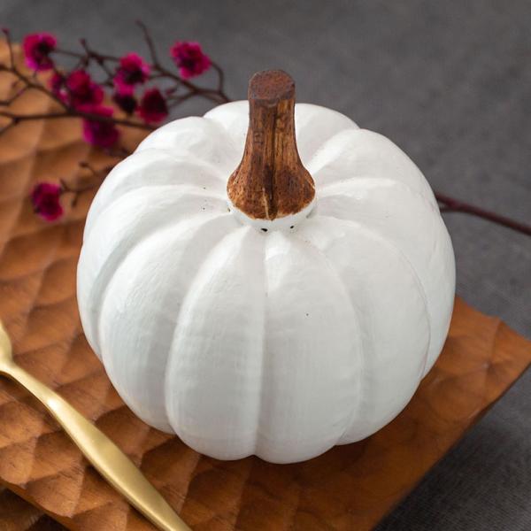 パンプキン Sサイズ 置物 オブジェ かぼちゃ ハロウィン パーティー グッズ 雑貨 ブラック 木彫...
