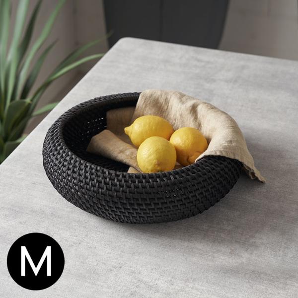 バスケット ラタン 籐 Mサイズ ボウル かご 収納 小物 入れ 野菜 果物 ストッカー トレー ト...