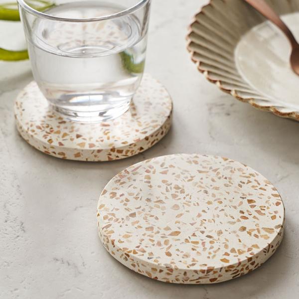 コースター おしゃれ アクセサリートレイ 置物 玄関 小物置き トレー オブジェ テラゾー プレート...