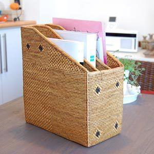 アジアン雑貨 アタ製ファイルスタンド 間仕切りあり アジア工房 23