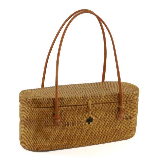 アジアン雑貨 アタ製かごバッグIタイプ アジア工房 2923