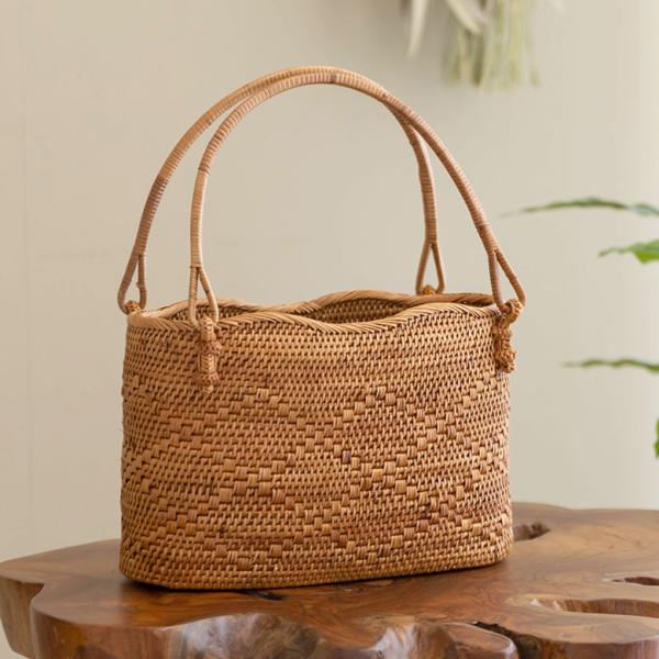 かごバッグ アタバッグ かご バッグ ハンドバッグ 約 W 25cm D 11cm H 16cm ア...