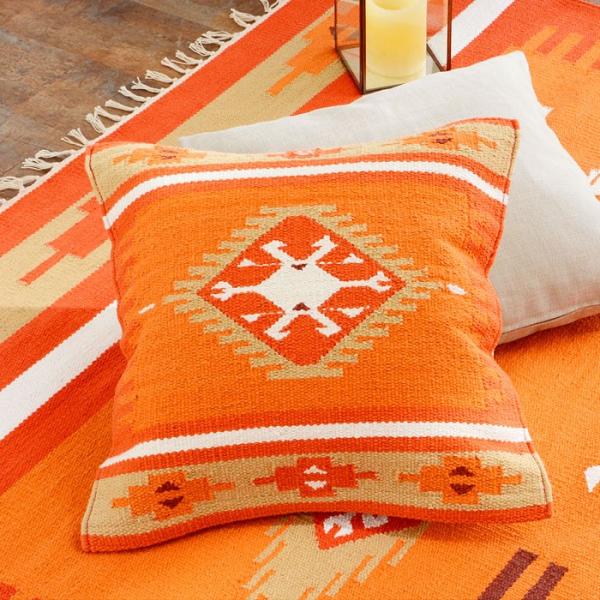 クッションカバー 45×45cm コットンキリム おしゃれ Gタイプ コットン 綿100 ネイティブ...