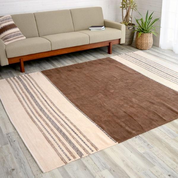 キリムラグ ラグマット コットンキリム ラグ カーペット おしゃれ 長方形 200×250cm Fタ...