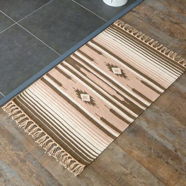 玄関マット 室内 おしゃれ 50×80cm ラグ マット キリム インド綿 オルテガ エスニック ネ...
