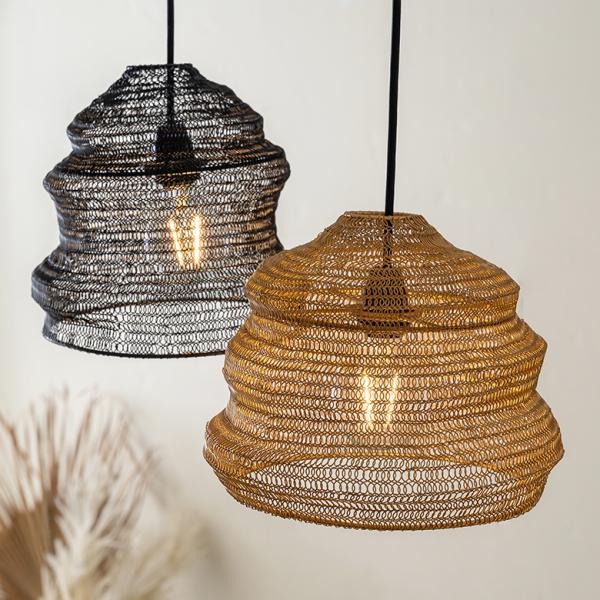 ペンダント ランプ ワイヤー メッシュ シェード 照明  ライト アイアン 1灯 口金E26 LED...