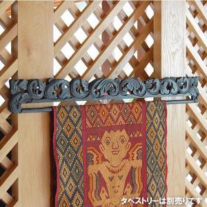 アジアン雑貨 木彫りのイカットハンガー Aタイプ アジア工房