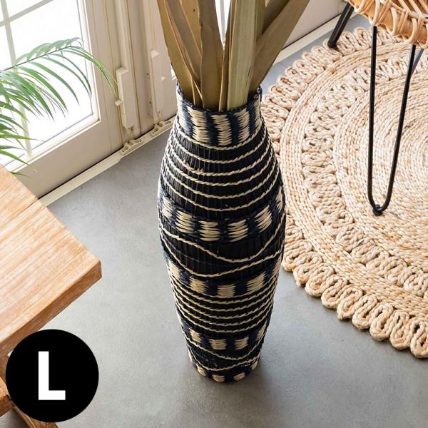フラワーベース バンブー製 シーグラス製 水入れ不可 壺型 花瓶 花びん 花器 ドライフラワー アー...
