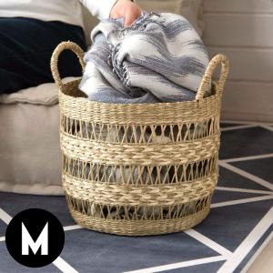 バスケット かご 収納 取っ手付き おしゃれ ブランケット 衣類入れ カゴ 籠 ランドリーバスケット ナチュラル ウォーターヒヤシンス 編み アジア工房 Vn Elements 通販 Paypayモール