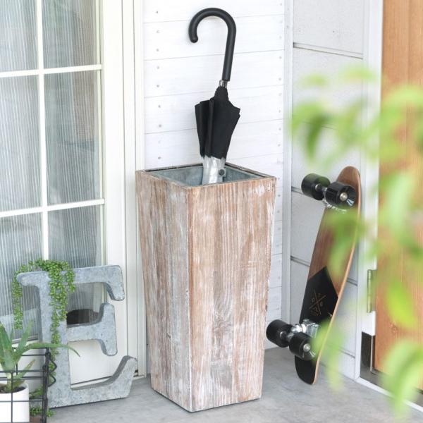 傘立て カサ立て 傘たて 玄関 アンブレラスタンド ホワイトウォッシュ 業務用 スリム 店舗用 アン...