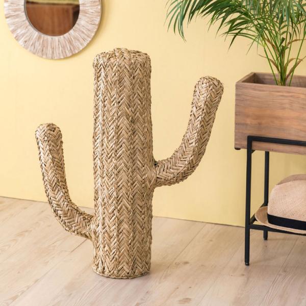 サボテン 置き物 オブジェ ハットスタンド アジアン雑貨 ディスプレイ インテリア H約60cm シ...