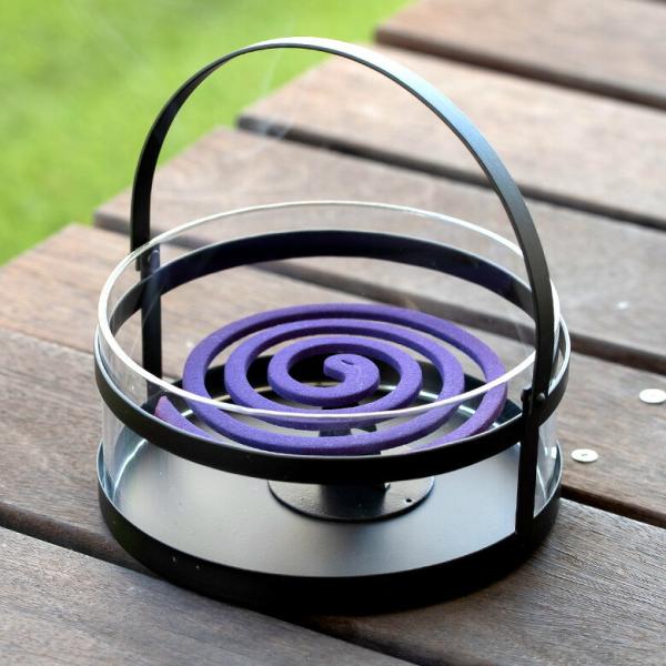 蚊取り線香ホルダー 蚊取り線香 入れ 立て おしゃれ スチ ル 黒ブラック アウトドア 虫 除け 6...