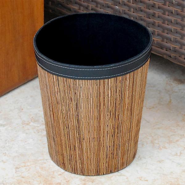 ゴミ箱 おしゃれ ダストボックス くずかご パームリディ 丸型 円形 丸い モダン アジアン リビン...
