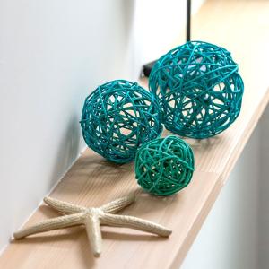 置き物 オブジェ 飾り ラタンボール 装飾 オ...の詳細画像4