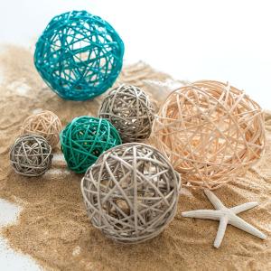 置き物 オブジェ 飾り ラタンボール 装飾 オ...の詳細画像5