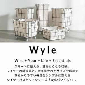 ランドリーバスケット キャスター ワイヤーバス...の詳細画像1