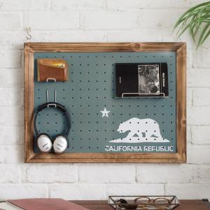 パンチングボードベア イラスト ブルー 壁掛け 有孔ボード