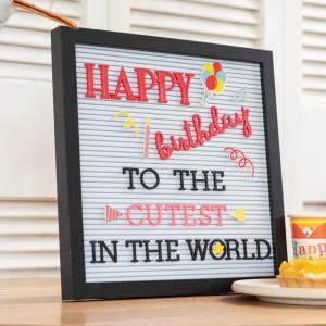 レターボード 文字パーツ付き 幅30cm 正方形 英文字