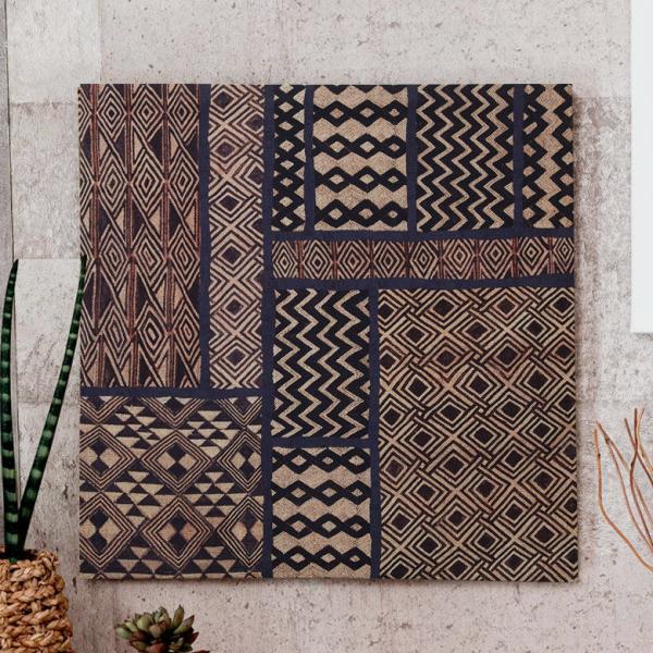 アートパネル ネイティブ柄 キャンパス 幅50cm 高さ50cm 正方形 アジアン エスニック 絵 ...