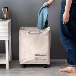 ランドリーバスケット洗濯カゴ キャスター付き ...の詳細画像1