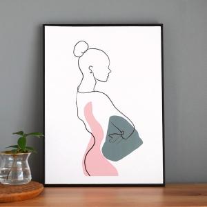 アートパネル  線画 人物 イメージ 女性 イラスト