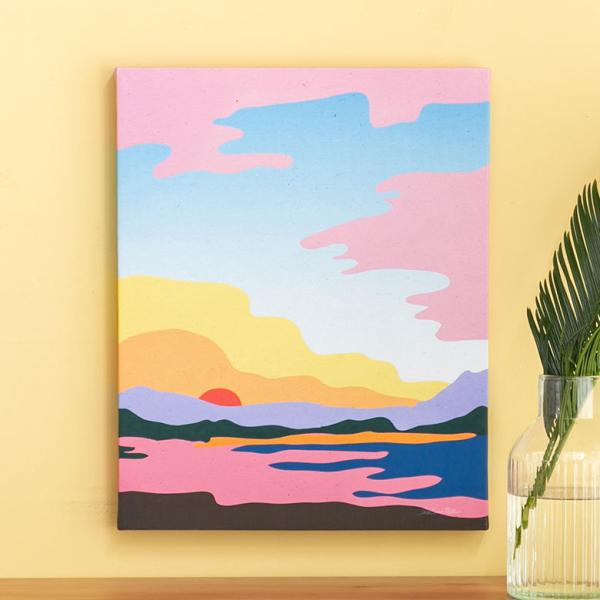 アートパネル 風景 キャンパス パネル 約 W 40cm D 50cm H 2.7cm 自然 空 ア...