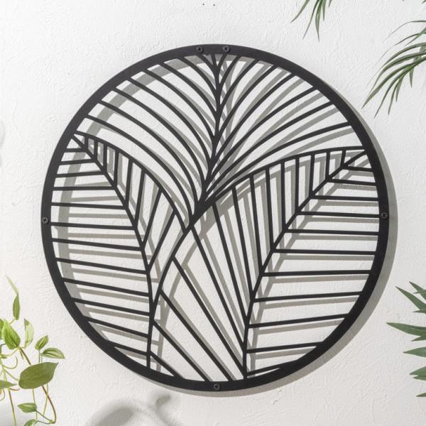 アート パネル 花 葉 リーフ フラワー デザイン ウォール デコレーション メタル 装飾 壁掛け ...