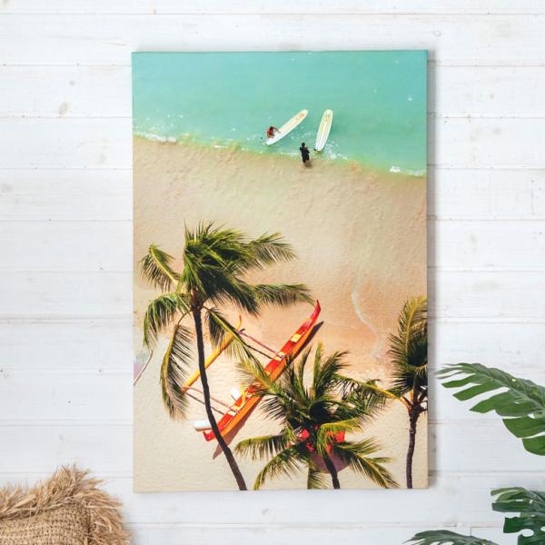 アートパネル ワイキキ アート キャンパス パネル ビーチ 海 風景 ウォール デコレーション 北欧...