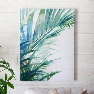 アートパネル Tropical leaves 南国の葉 キャンバス アート 幅45cm パームリーフ 葉っぱ グリーン おしゃれ 67063の商品画像