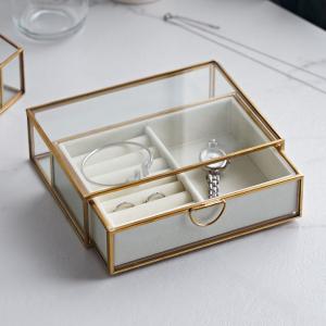 円形ガラスアクセサリーケース 仕切り付き 楽天市場】山崎実業 トレー付きスリムアクセサリーケース3段 リン RIN