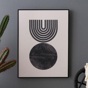 アート パネル フレーム付き モノトーン モノクロ W 30cm D 40cm 壁掛け ポスター  キャンバス インテリア 玄関 おしゃれ 北欧 モダン  コースタル 西海岸 67080｜ELEMENTS