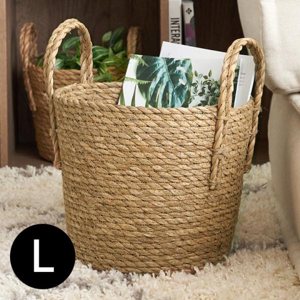 プランター カバー 植木 鉢 バスケット 持ち手付 い草 Lサイズ  [67086]【 8号 9号 ...