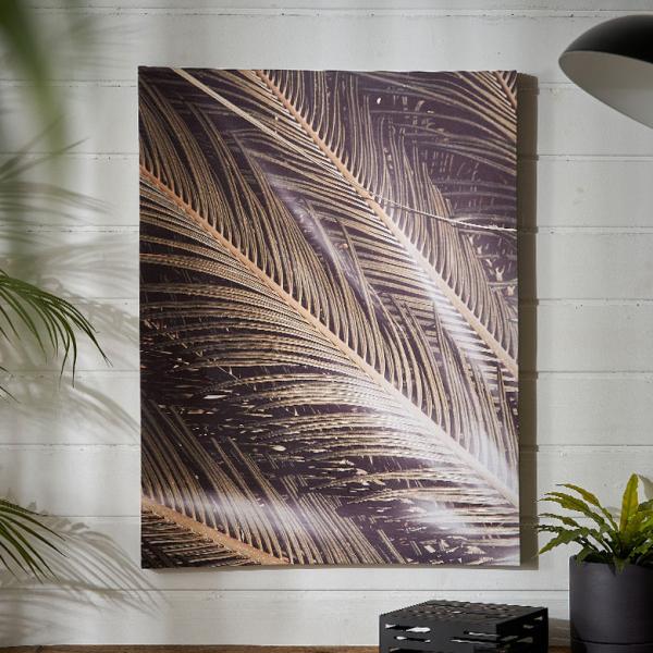 アート パネル ヤシ 葉 リーフ キャンパス 45×60 植物 絵画 壁掛け ボード ウォール デコ...